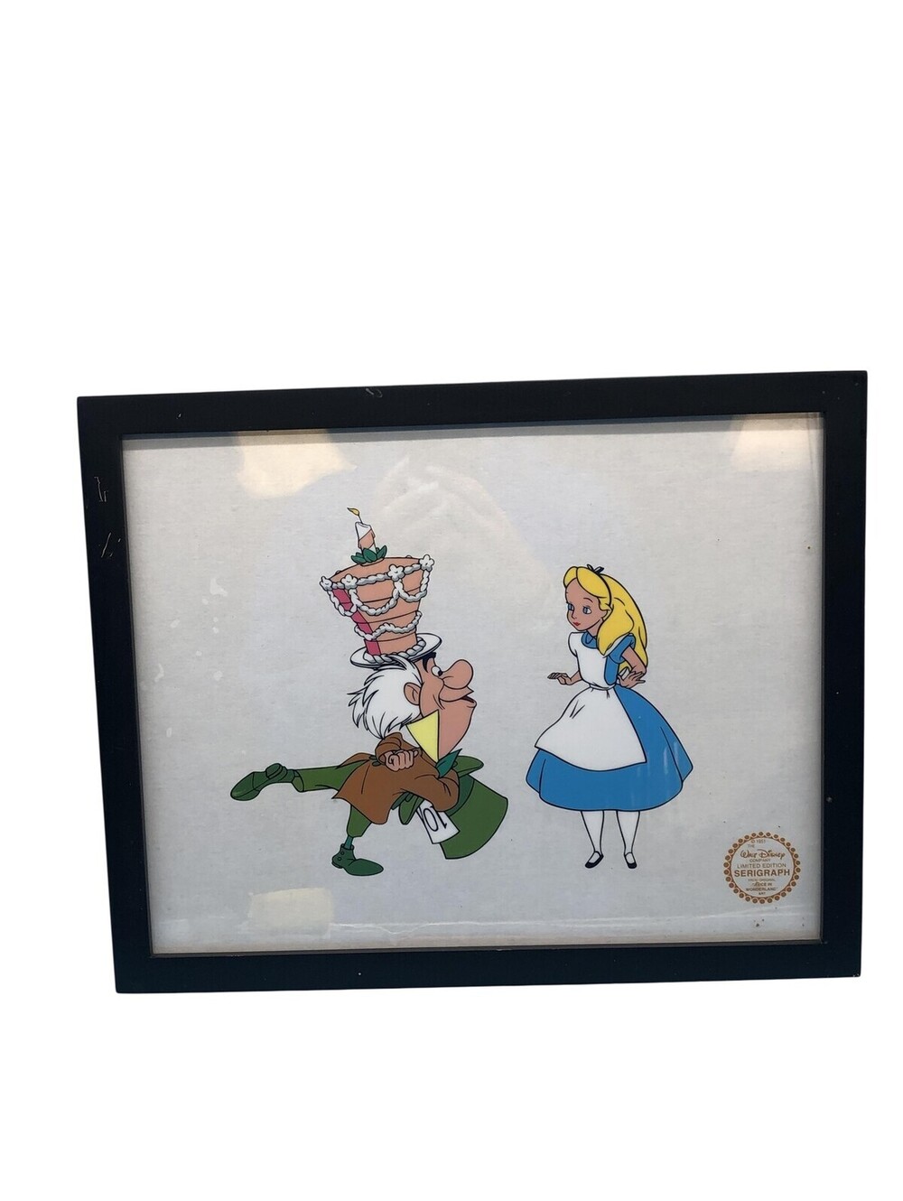 Disney Alice In Wonderland Limited Edition Serigraph Framed Art 8x10 Decor